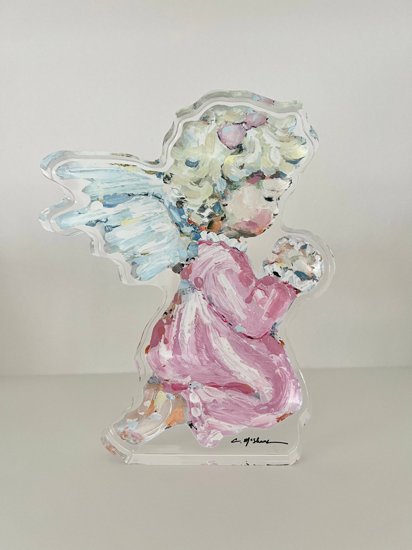 "Tiny Wings I" acrylic shelfie: Large
