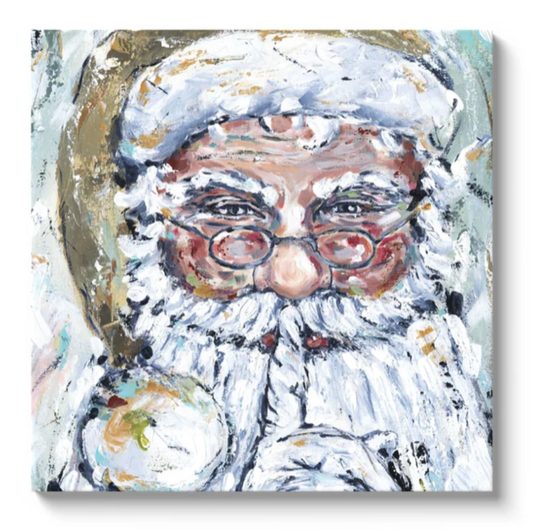 24β x 24β Gold Santa Canvas