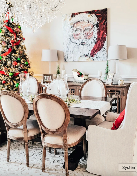 12β x 12β Red Santa on Canvas