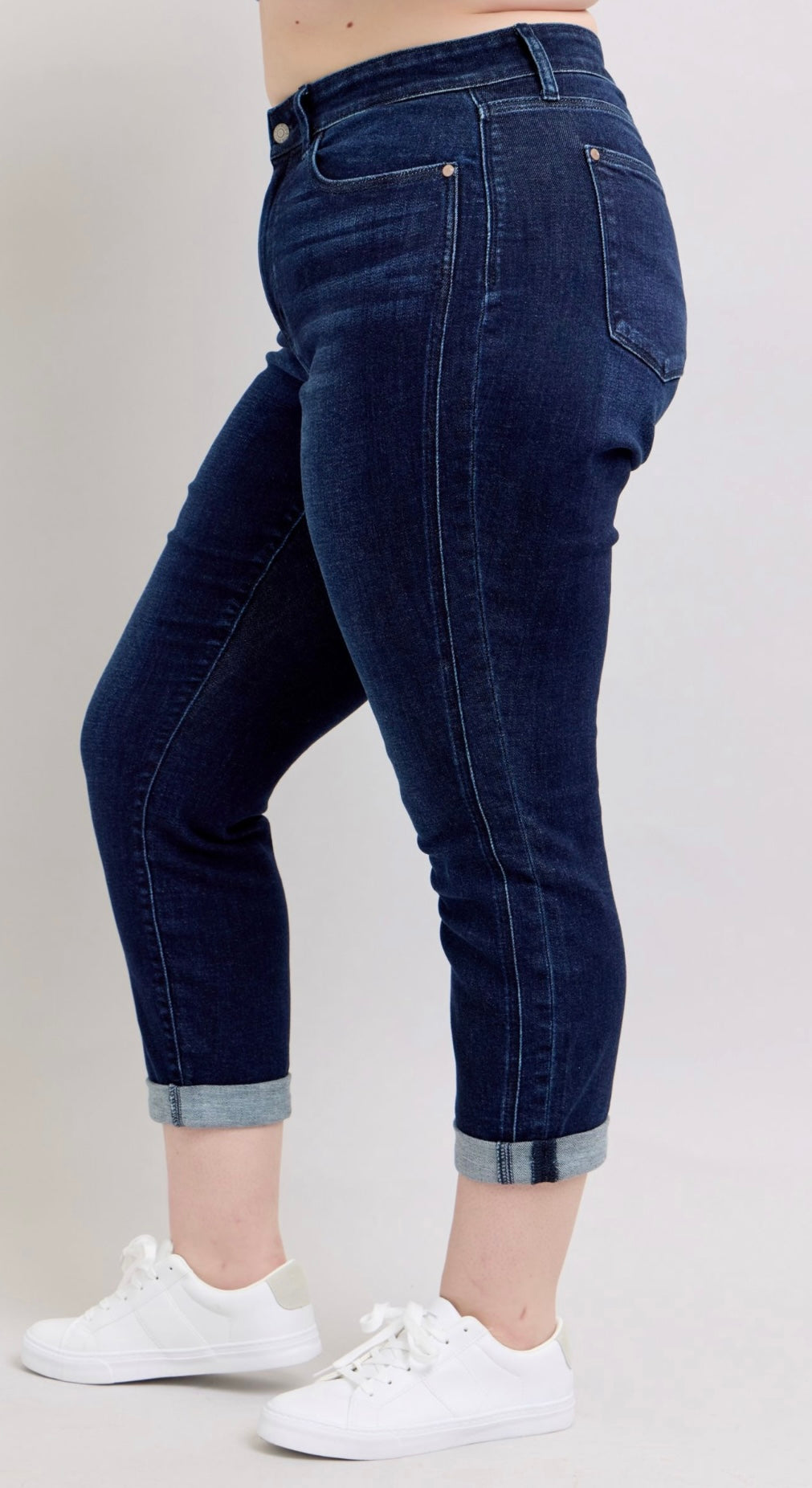 Plus-Size Judy Blue High Waist Dark Wash Boyfriend Jeans