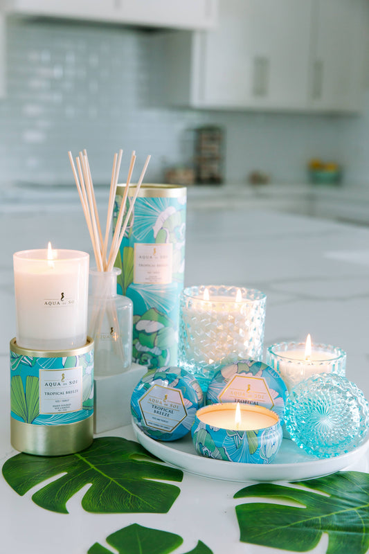 "Tropical Breeze" 8oz. Petite Shimmer Candle