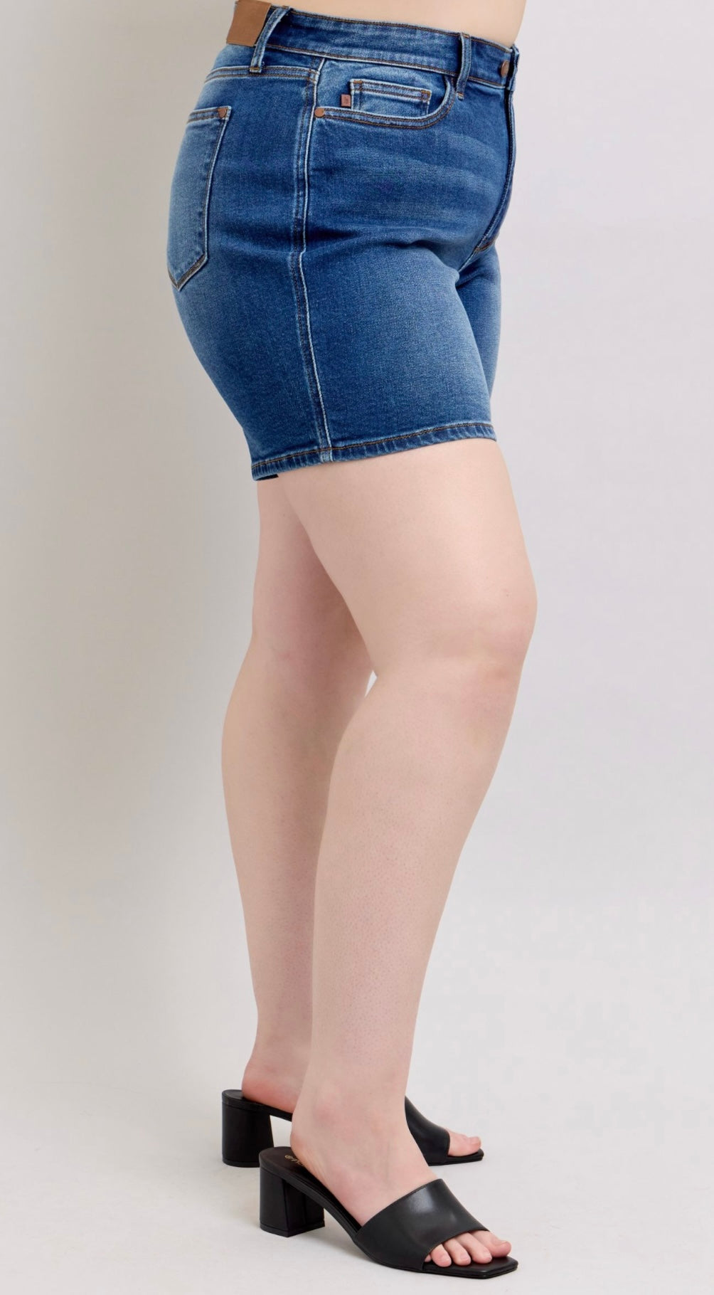 Plus-Size Judy Blue High Rise Stretchy Medium Wash Short