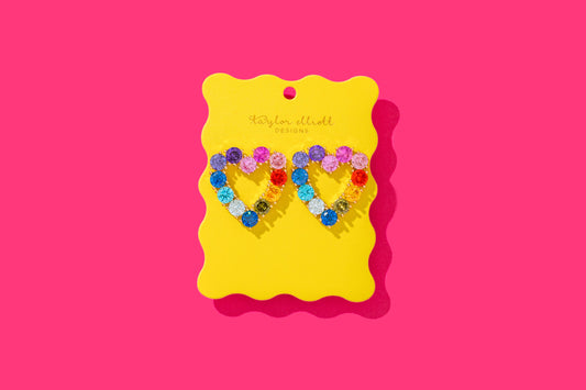 Colorful Heart Earrings