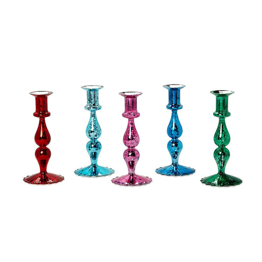 Mercury Glass Taper Candleholders