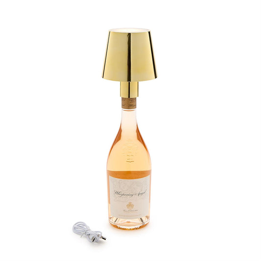 LED Portable Cordless Gold Bottle Lampshade