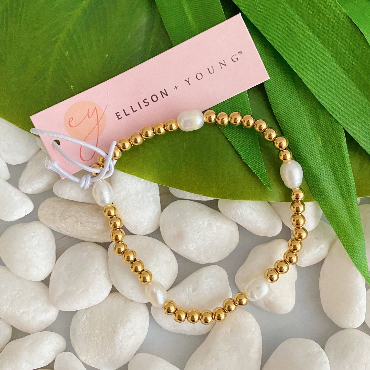Golden Bauble Pearl Bracelets