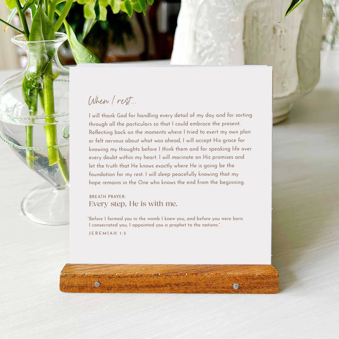 “When I Rise & Rest Give Me Jesus” Wooden Clipboard