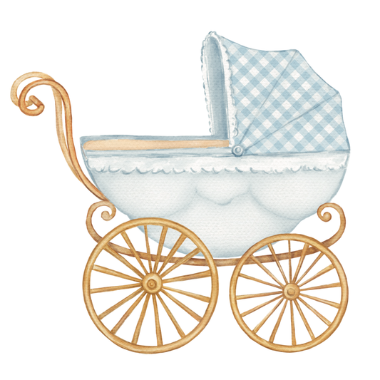 "Welcome Baby" Blue Carriage Door Hanger