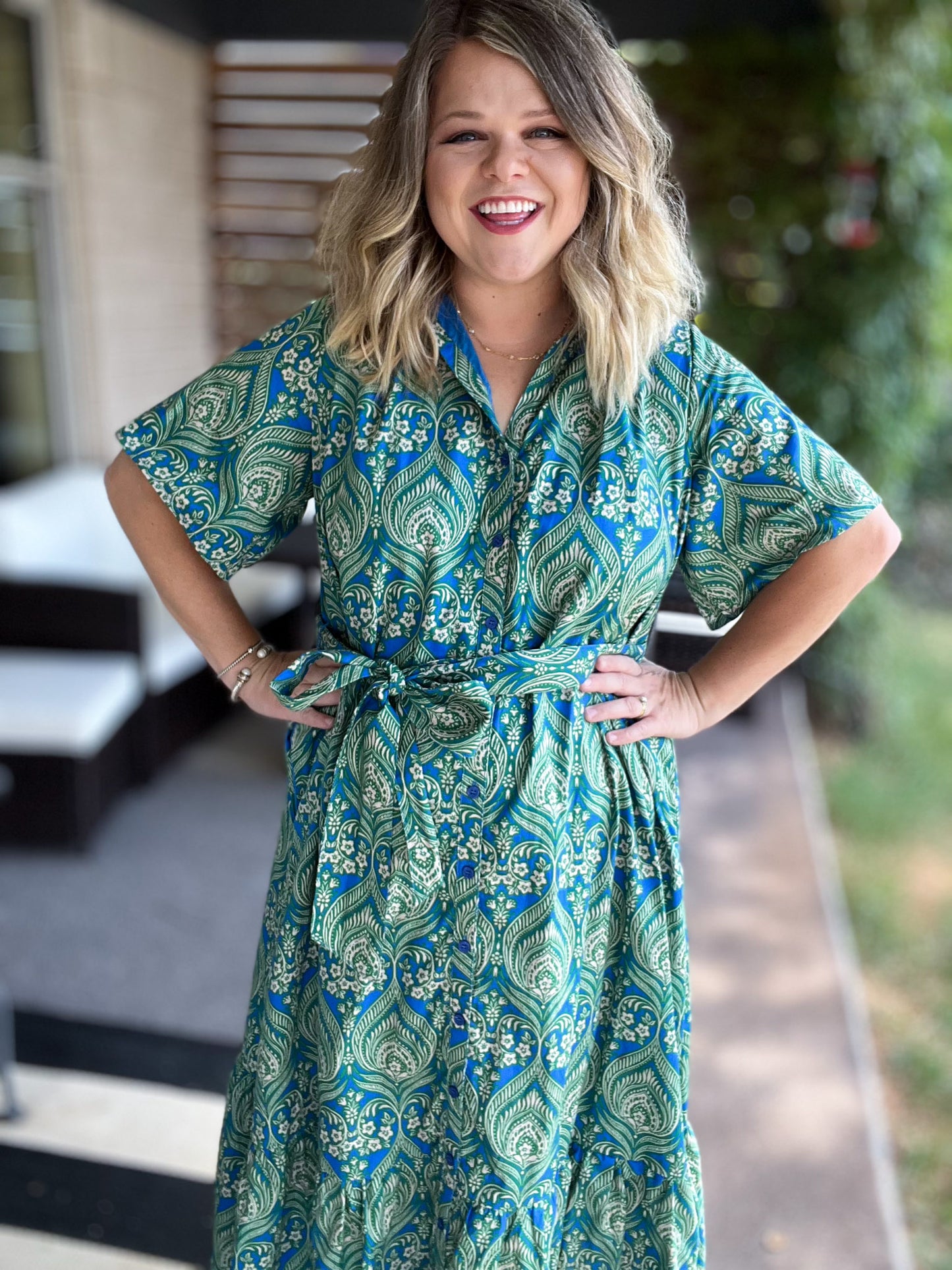Birds of a Feather Plus-Size Paisley Maxi Dress