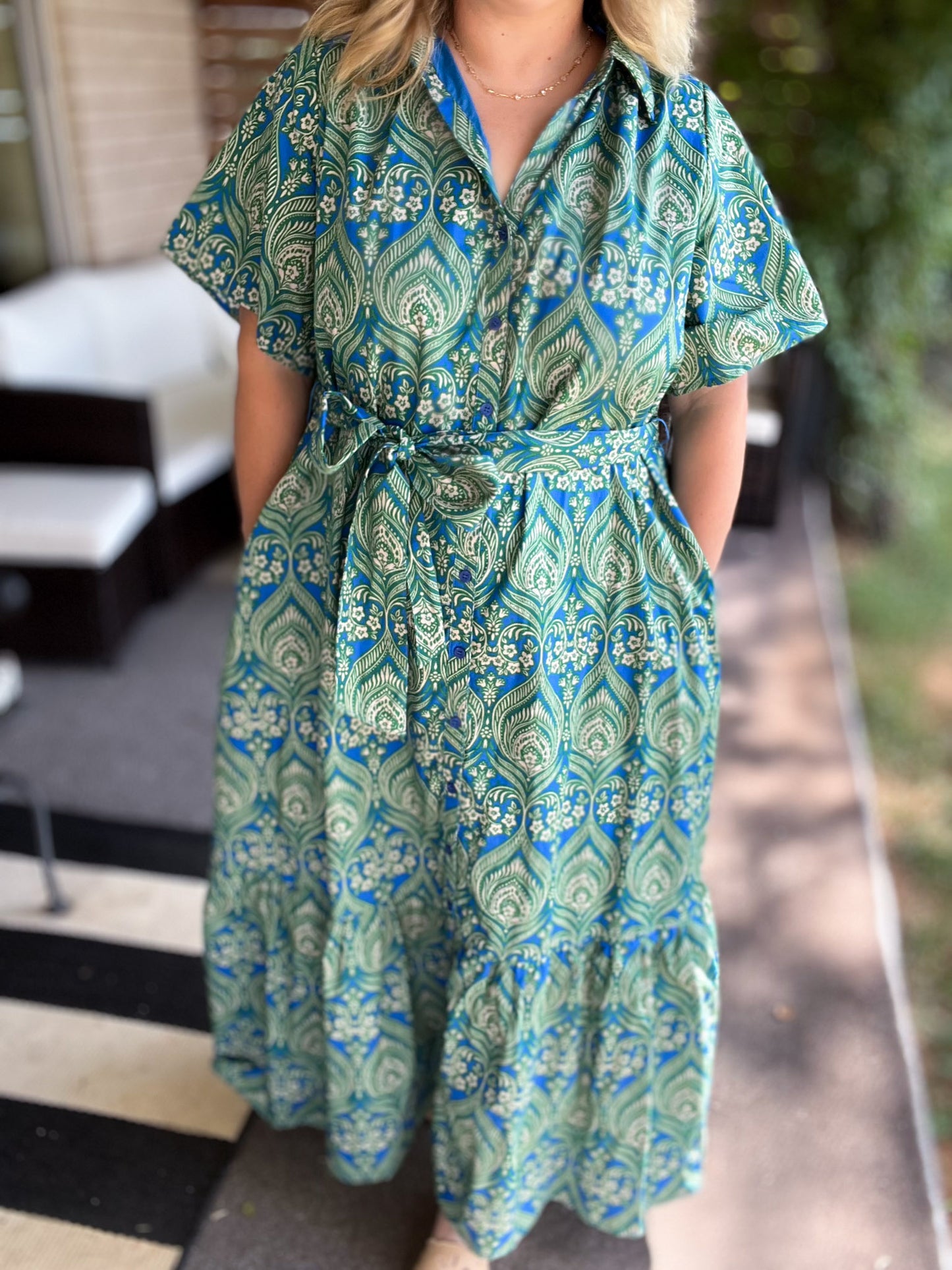 Birds of a Feather Plus-Size Paisley Maxi Dress