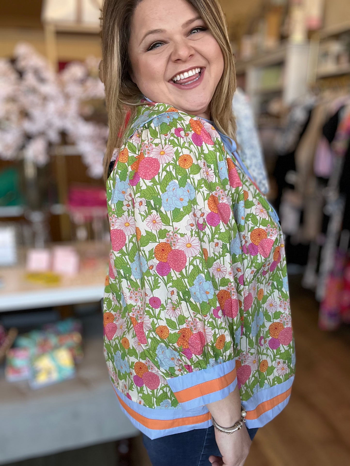 RESTOCKED! “Flower Power” Curvy Marigold Top