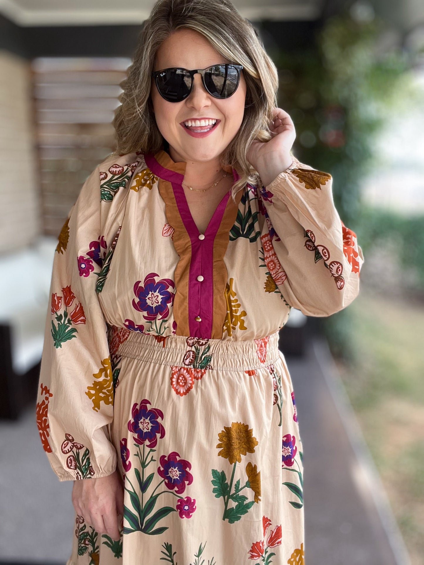 Chic Cellars Curvy Tax Mix Floral Midi Dress