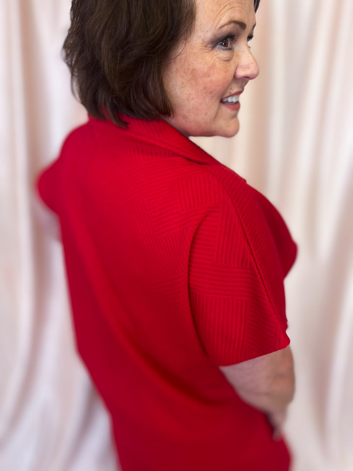 Coach's Favorite Plus-Size Red Textured Set