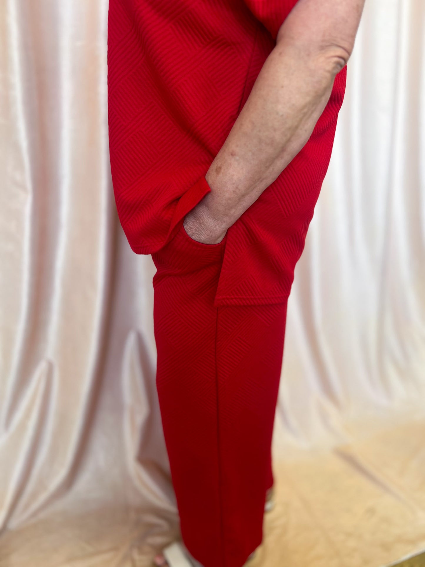 Coach's Favorite Plus-Size Red Textured Set