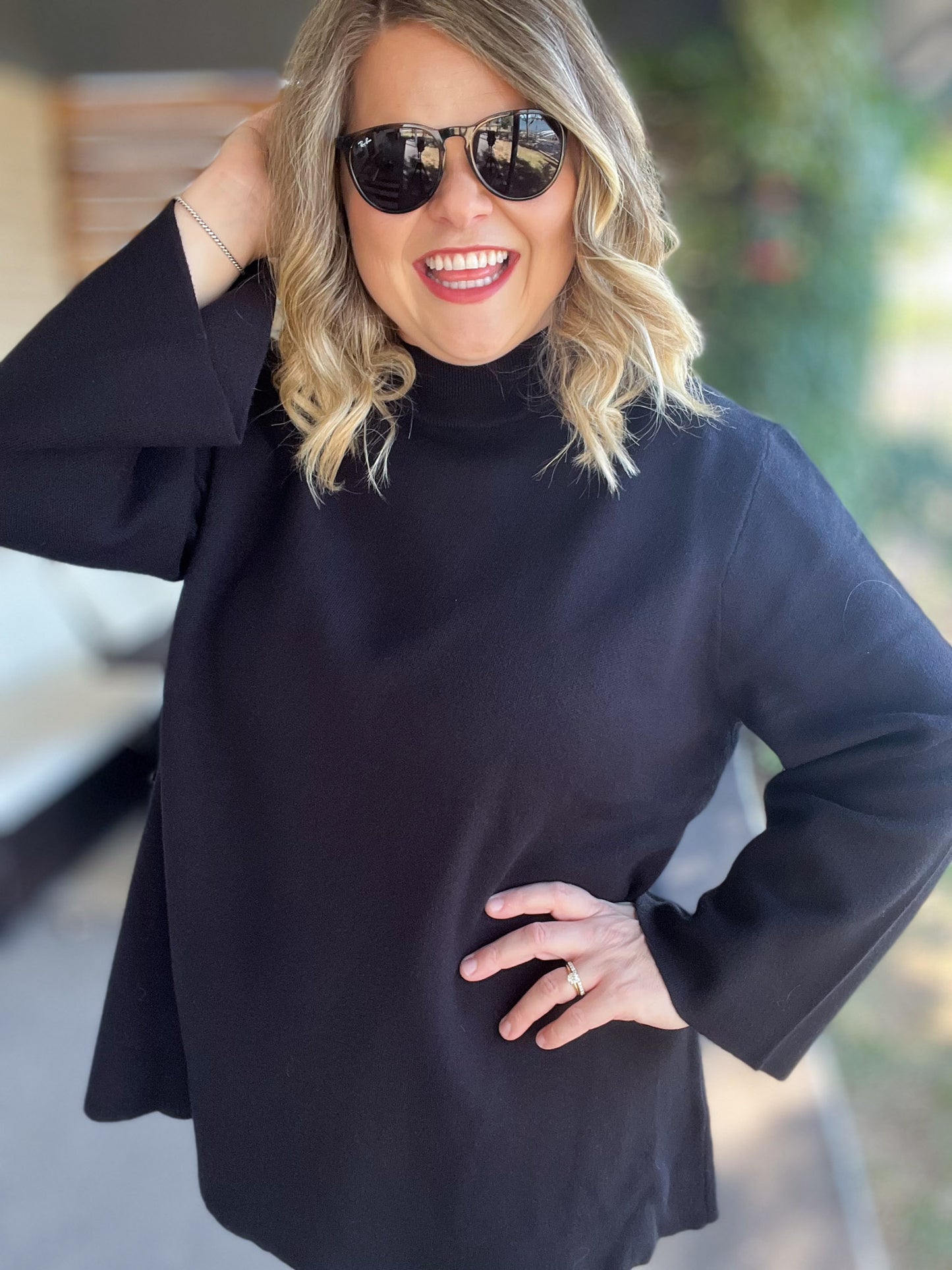 Cozy & Chic Curvy Black Sweater