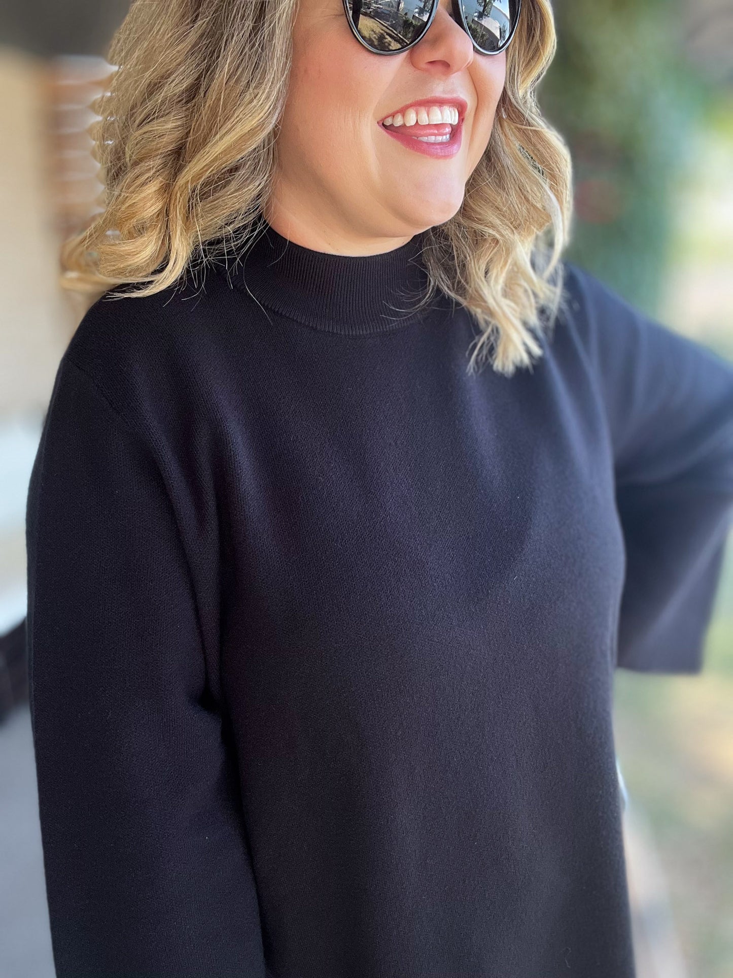 Cozy & Chic Curvy Black Sweater