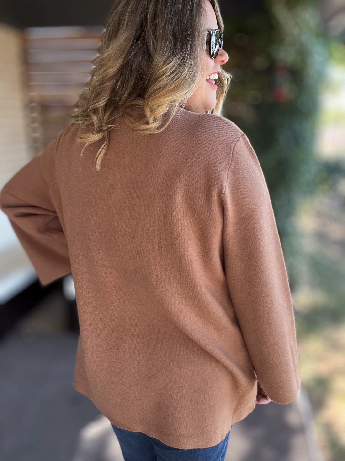 Cozy & Chic Curvy Camel Sweater