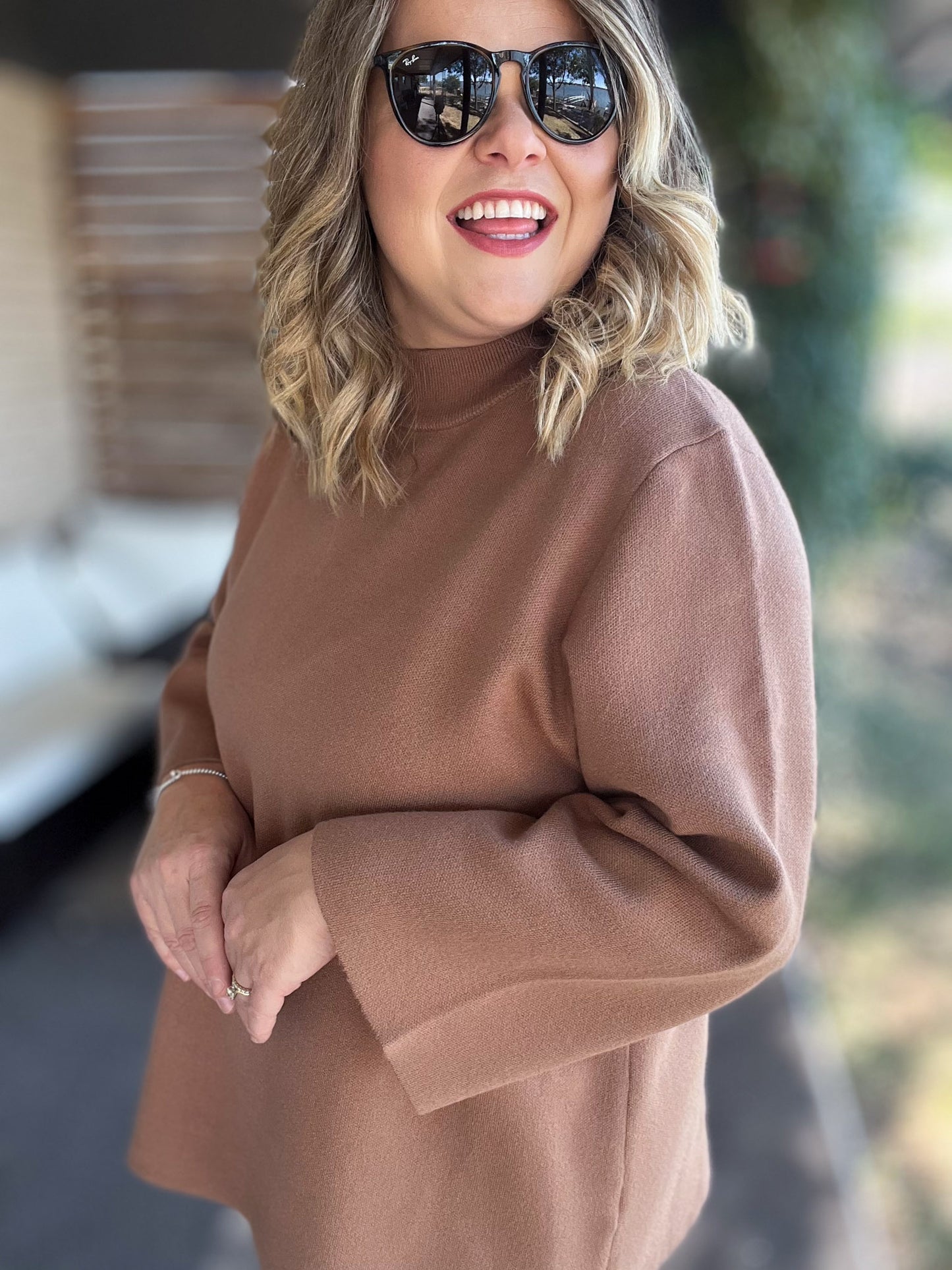 Cozy & Chic Curvy Camel Sweater
