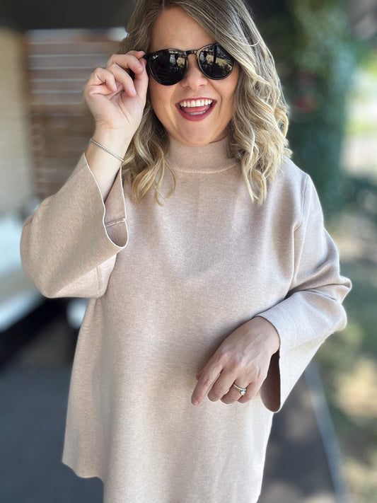 Cozy & Chic Curvy Oatmeal Sweater
