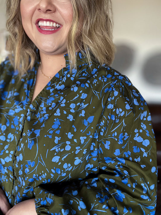 Dusk ' Til Dawn Plus-Size Long Sleeve Blouse