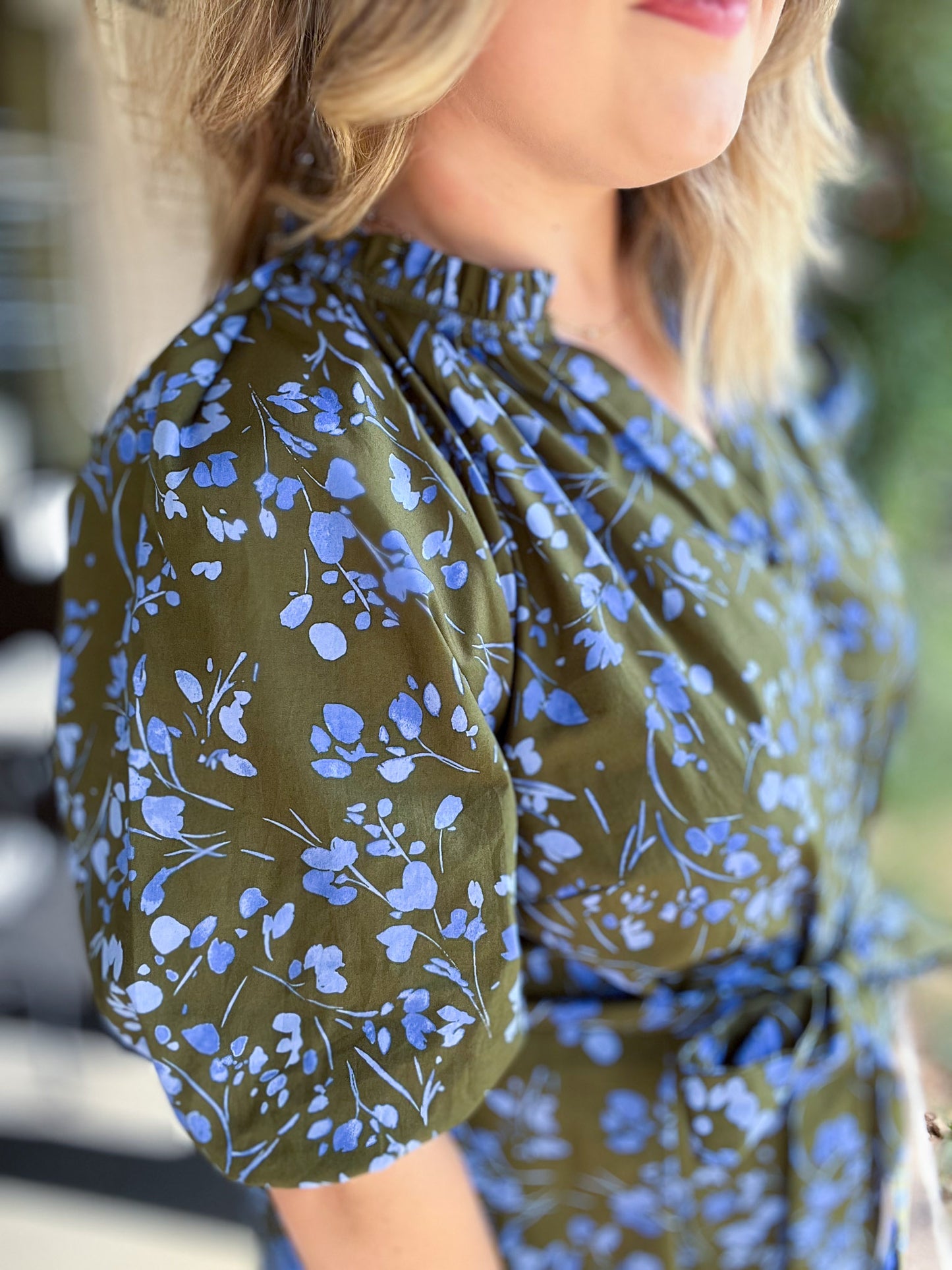 Flourish in Fall Plus-Size Floral Midi Dress