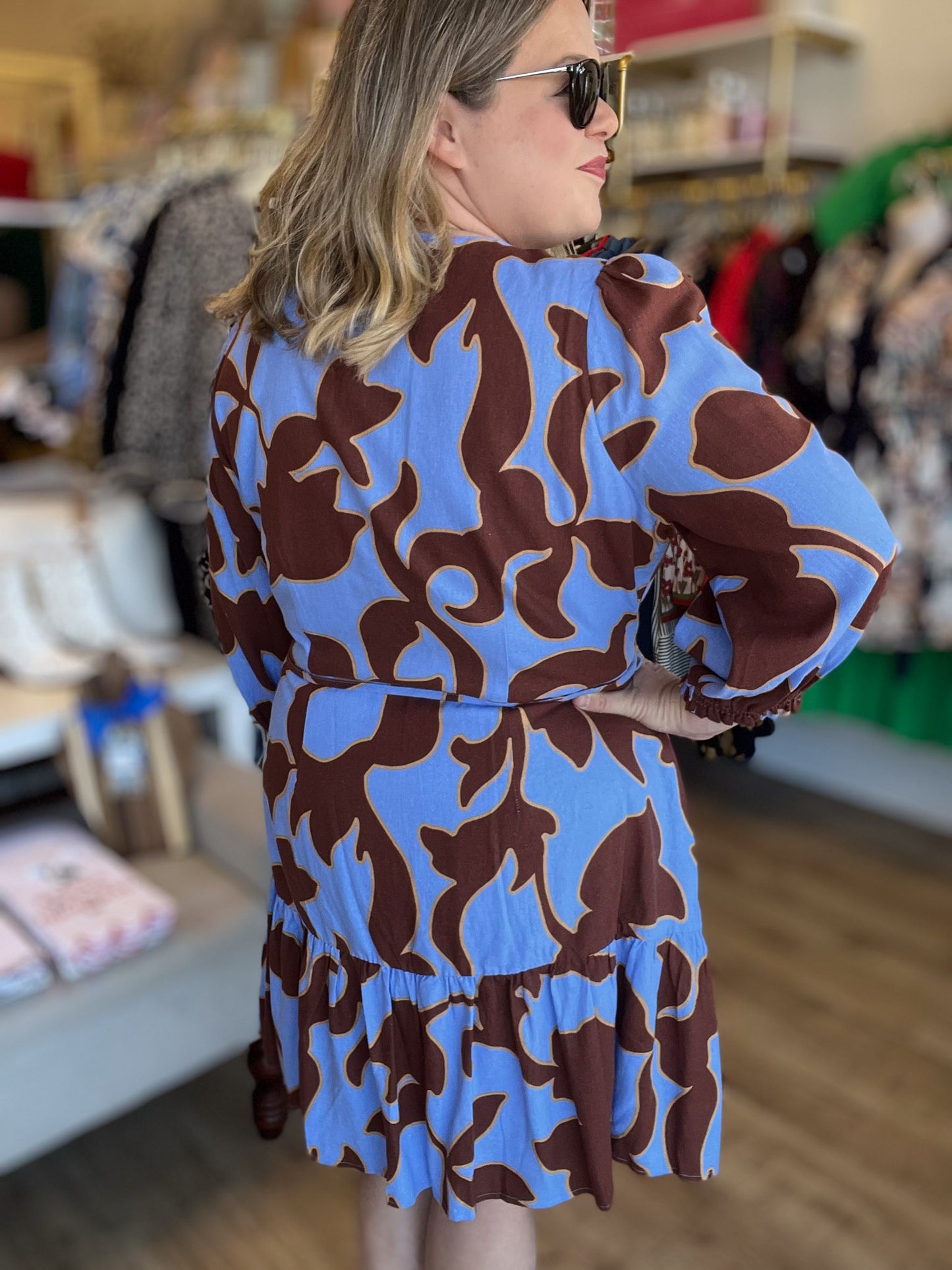 Forgive & Forget Plus-Size Abstract Mini Dress