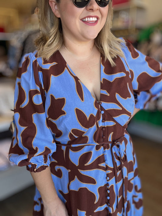 Forgive & Forget Plus-Size Abstract Mini Dress