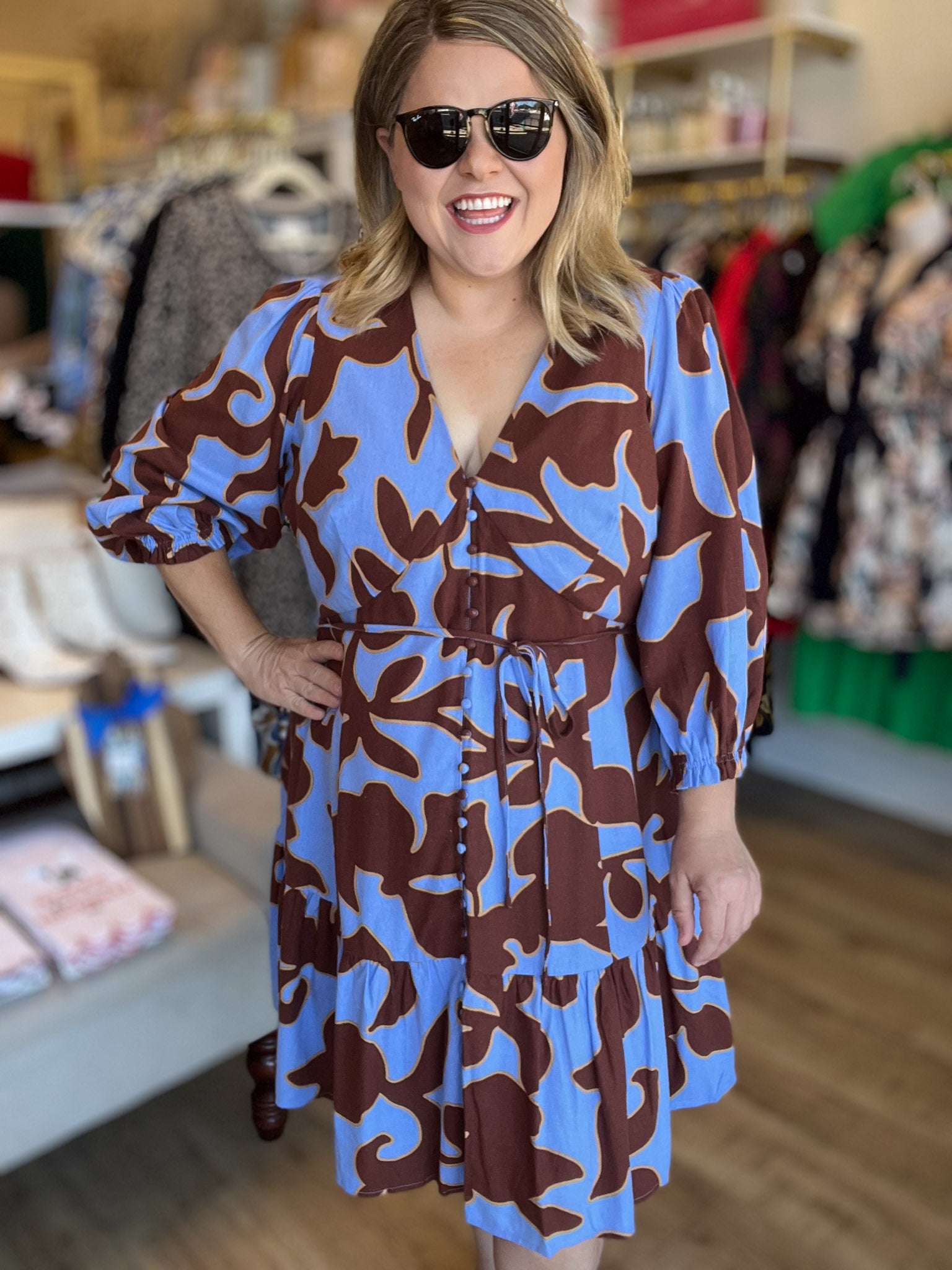 Forgive & Forget Plus-Size Abstract Mini Dress 1x Forgive & Forget Plus-Size Abstract Mini Dress 1x