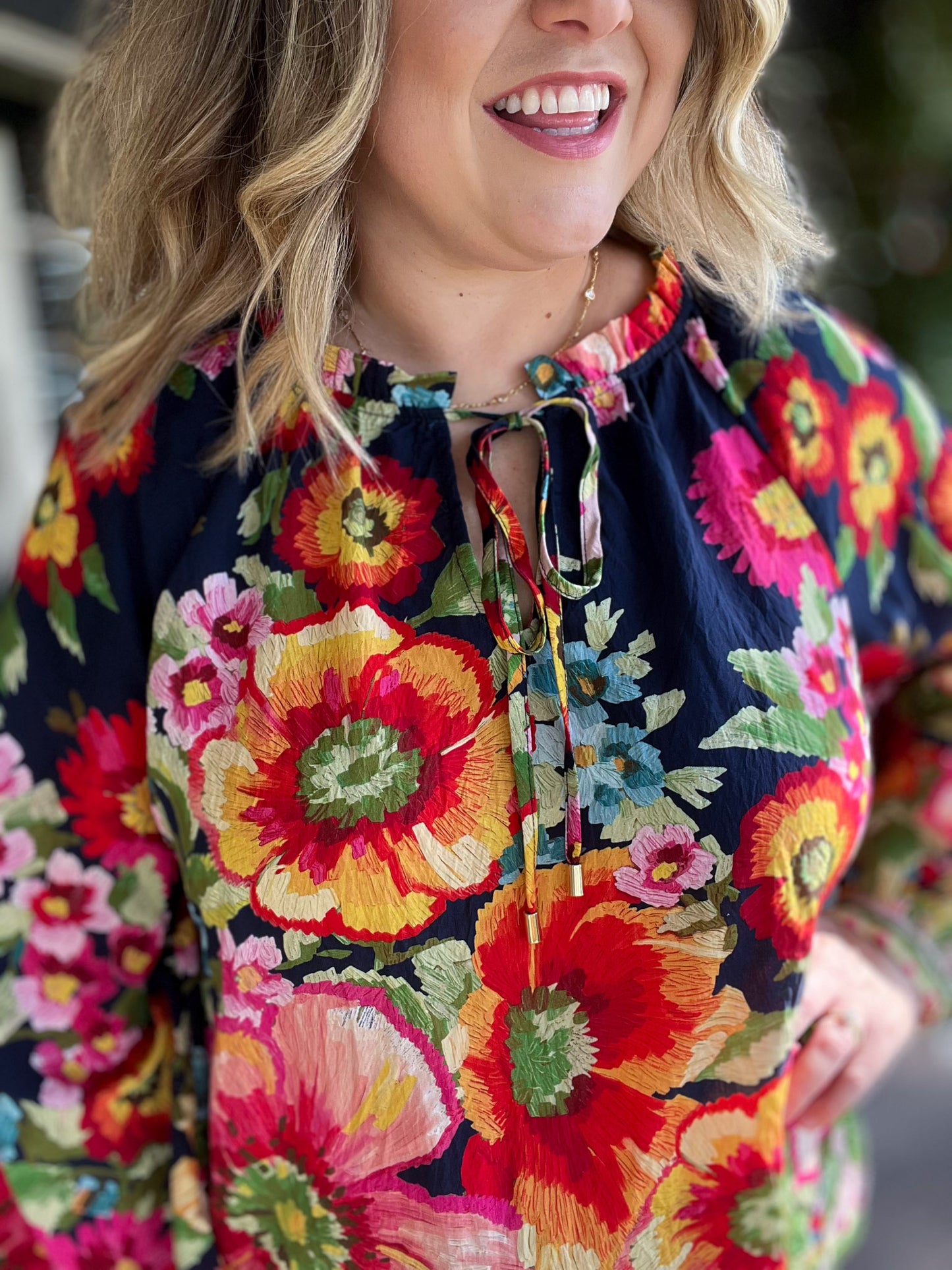 In Fall Bloom Plus-Size Floral Top