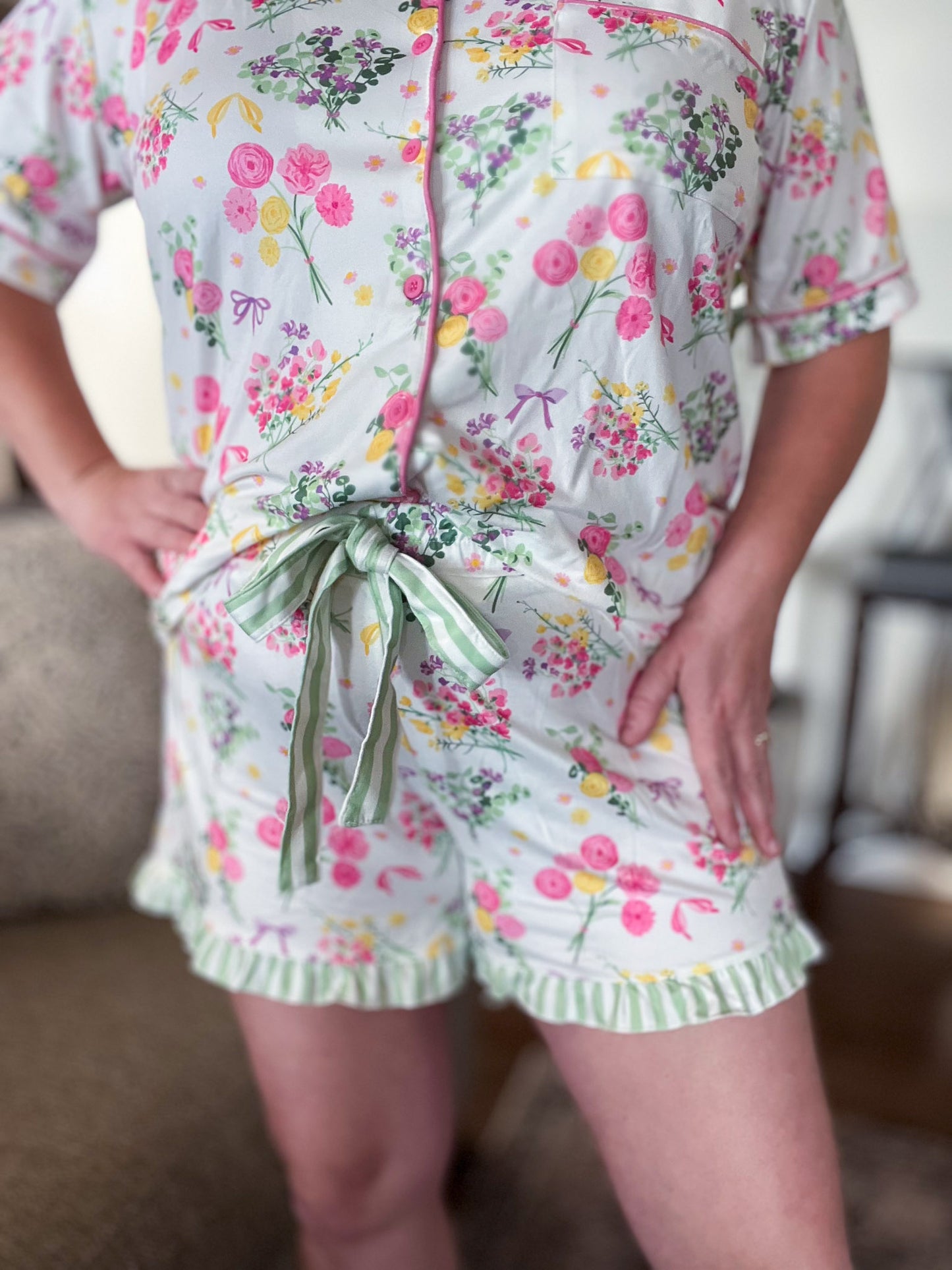 In the Morning When I Rise Pajama Short Set