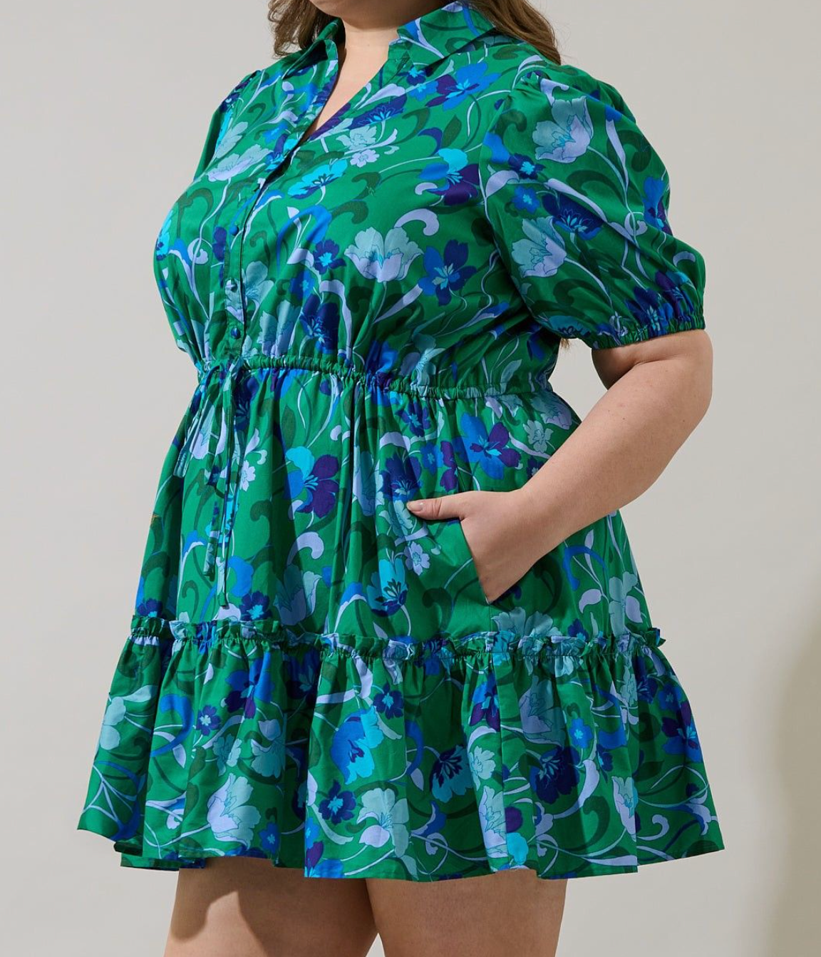 Blooming Faith Plus-Size Mini Dress