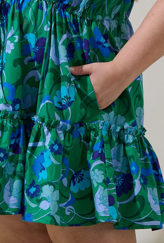 Blooming Faith Plus-Size Mini Dress