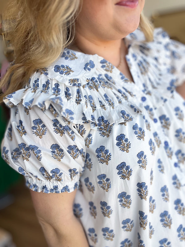 "Bless Your Heart" White Floral Dress