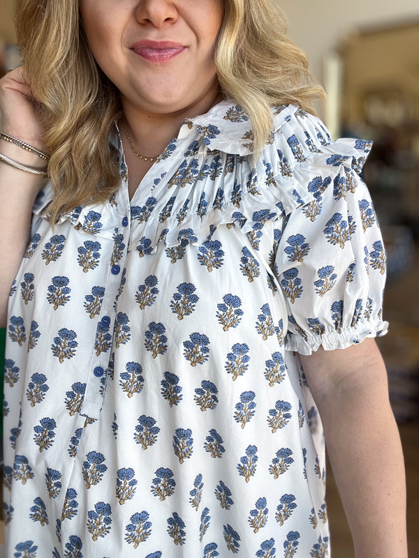 "Bless Your Heart" White Floral Dress