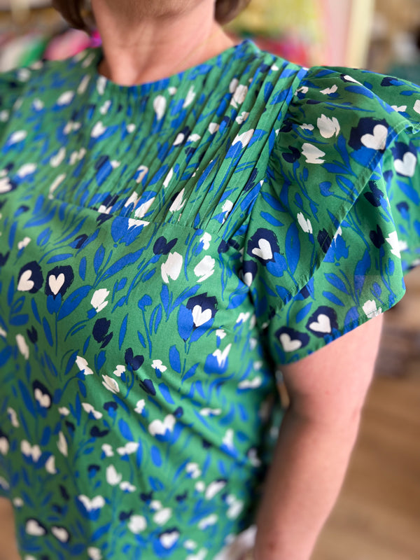 RESTOCKED! "Star of the Show" Plus-Size Jade Ruffle Top