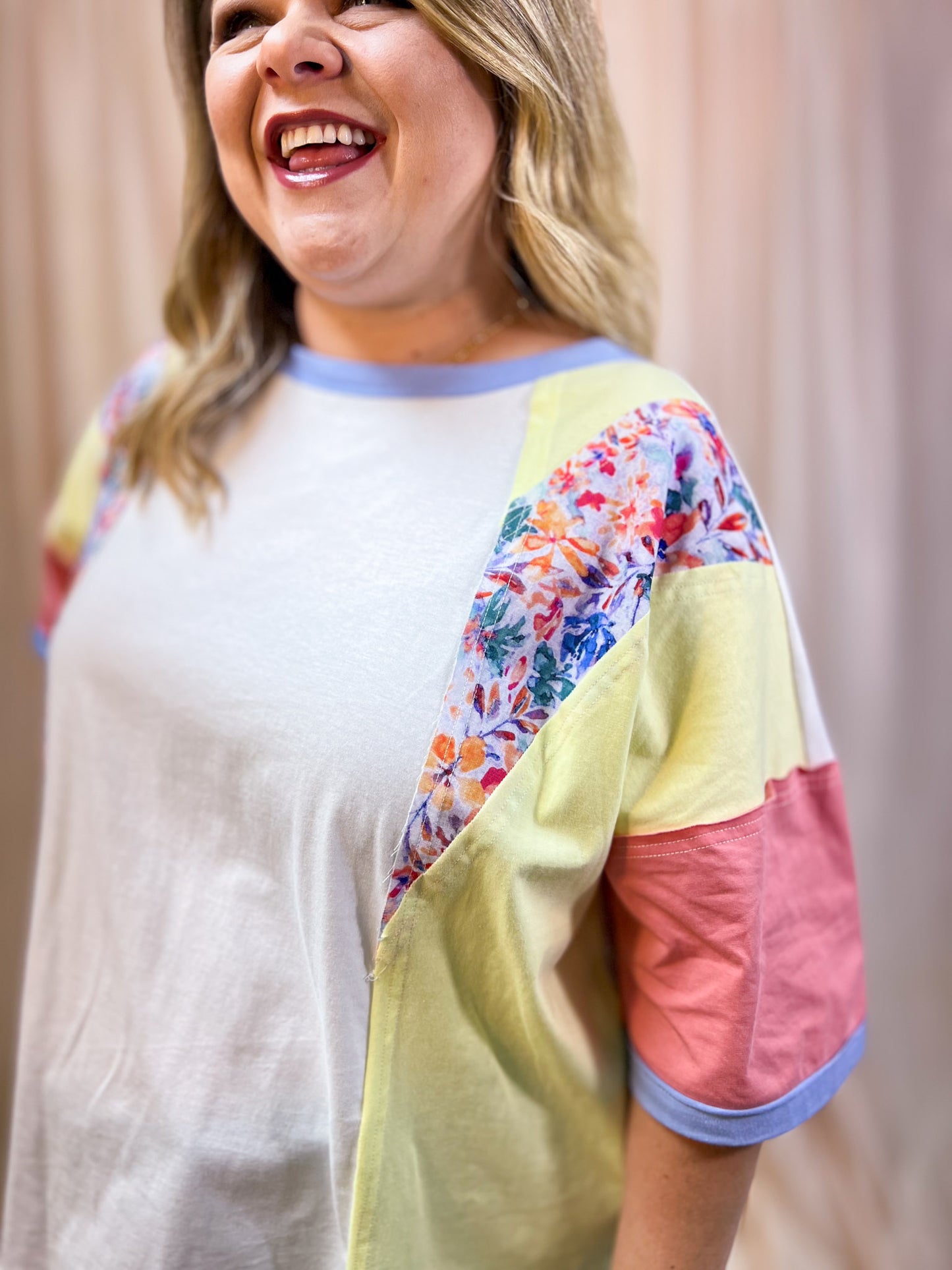 Everyday Moments Plus-Size Colorblock Tee