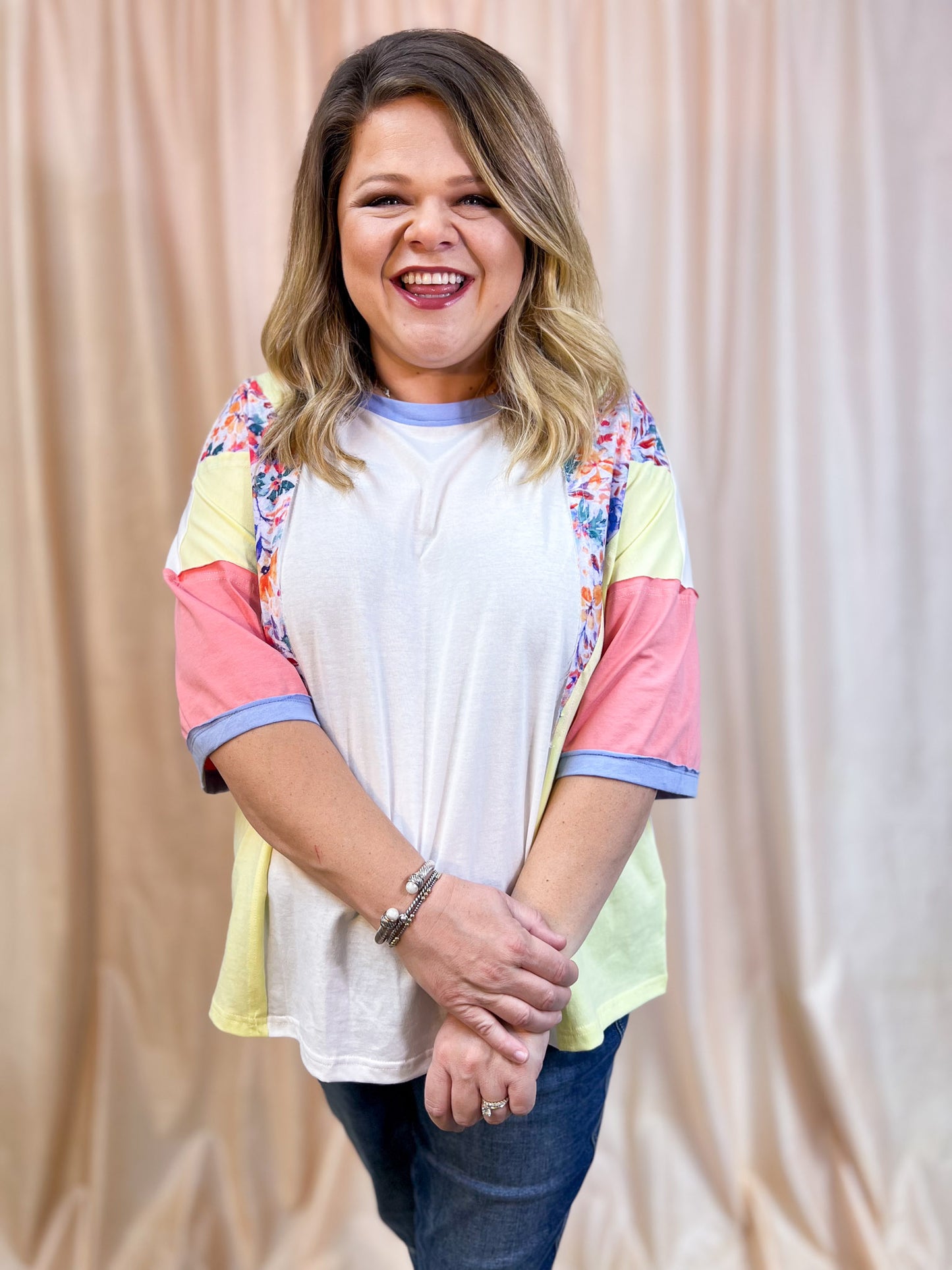 Everyday Moments Plus-Size Colorblock Tee