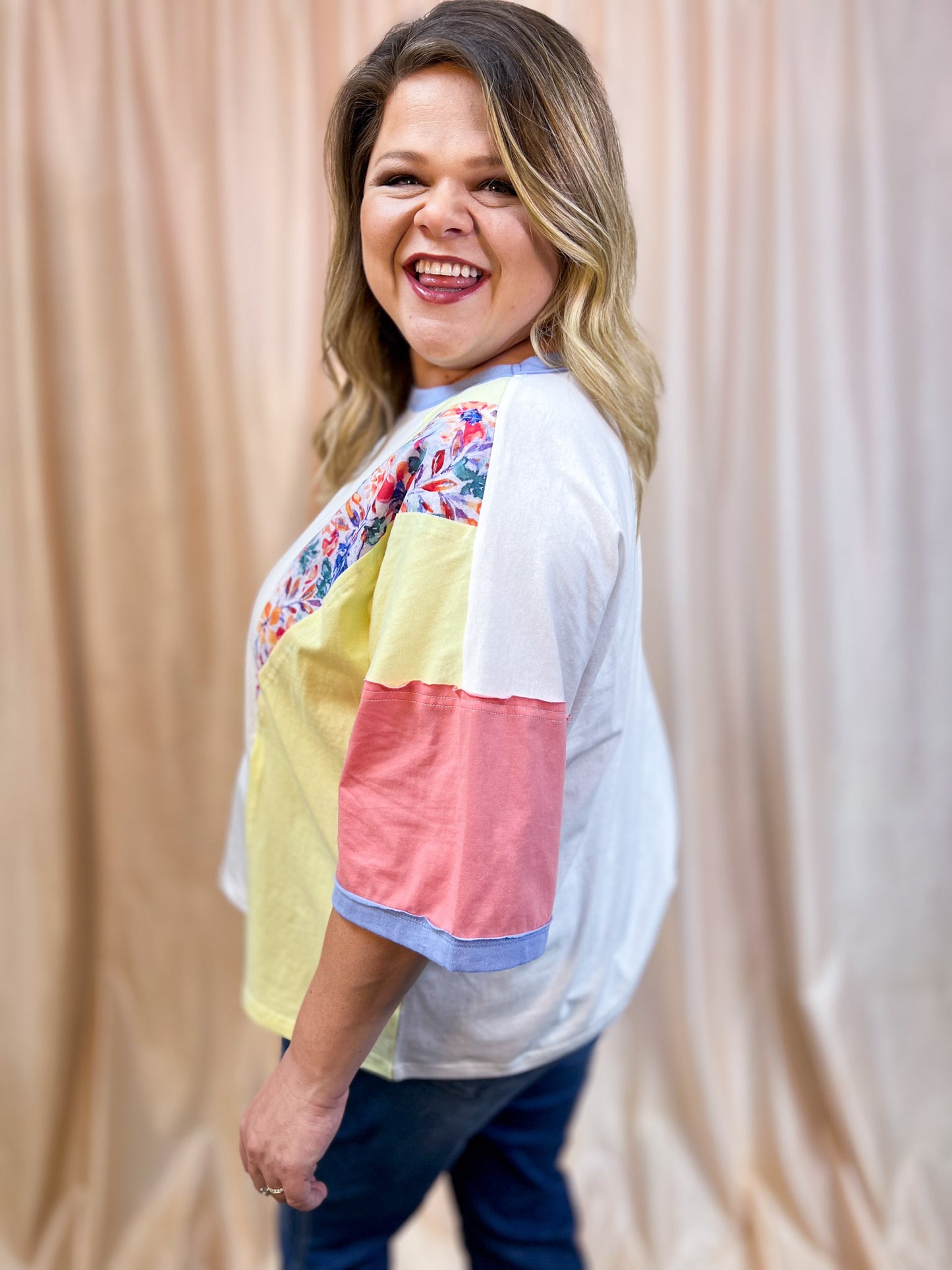 Everyday Moments Plus-Size Colorblock Tee