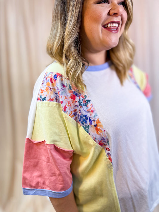 Everyday Moments Plus-Size Colorblock Tee