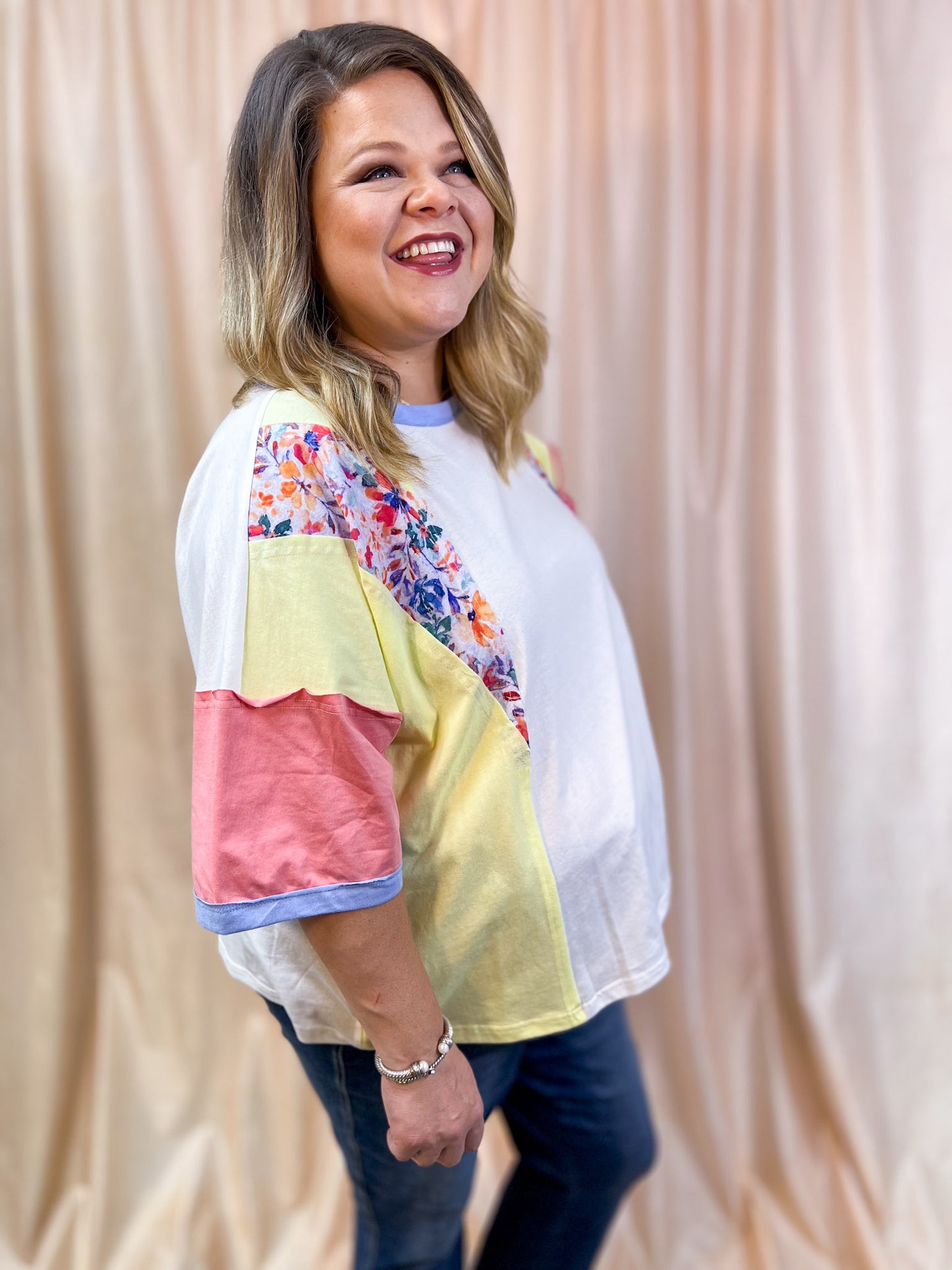 Everyday Moments Plus-Size Colorblock Tee