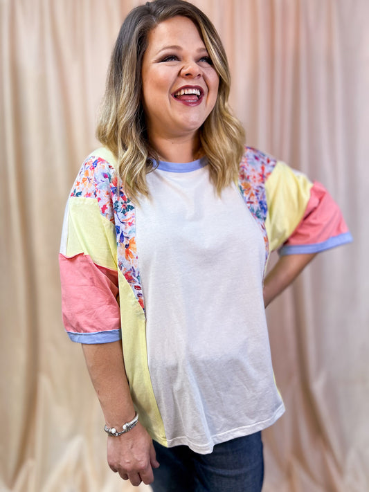 Everyday Moments Plus-Size Colorblock Tee
