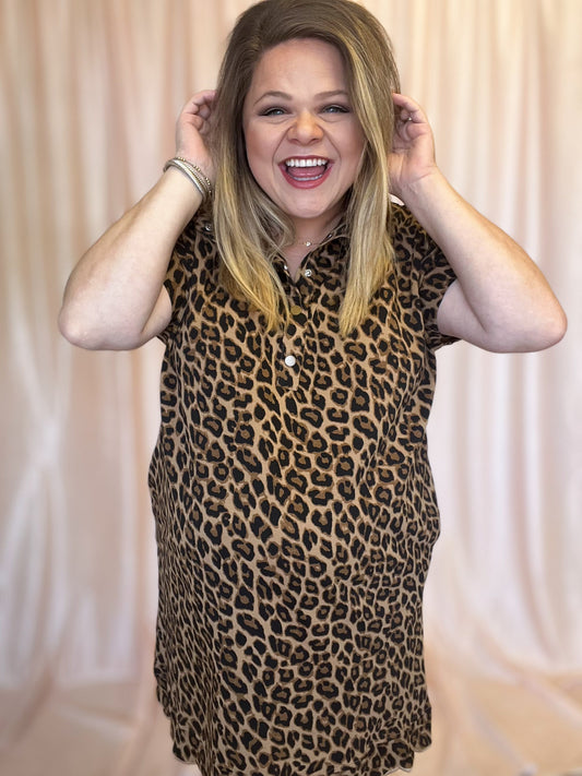 It's a Jungle Out There Curvy Leopard Dress