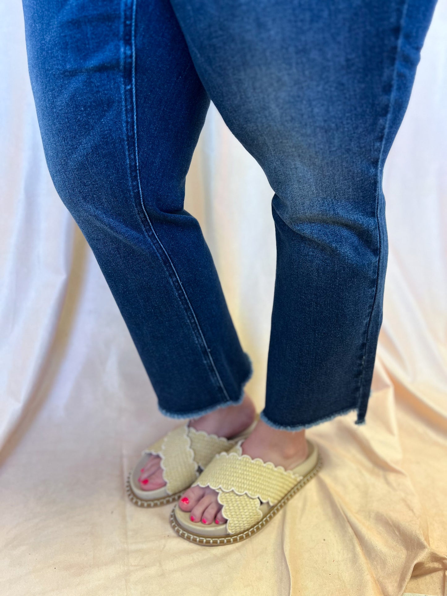 Judy Blue Plus-Size High Waist Dark Wash Kick Flare Jeans