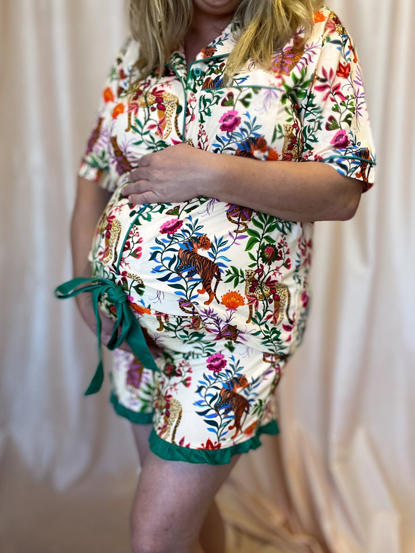 Jungle Oasis Ruffle Pajama Set