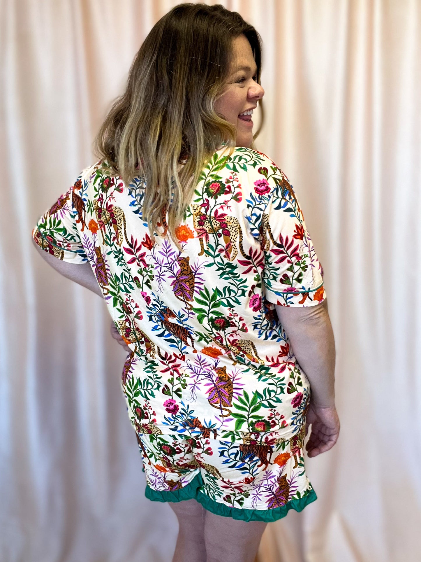 Jungle Oasis Ruffle Pajama Set