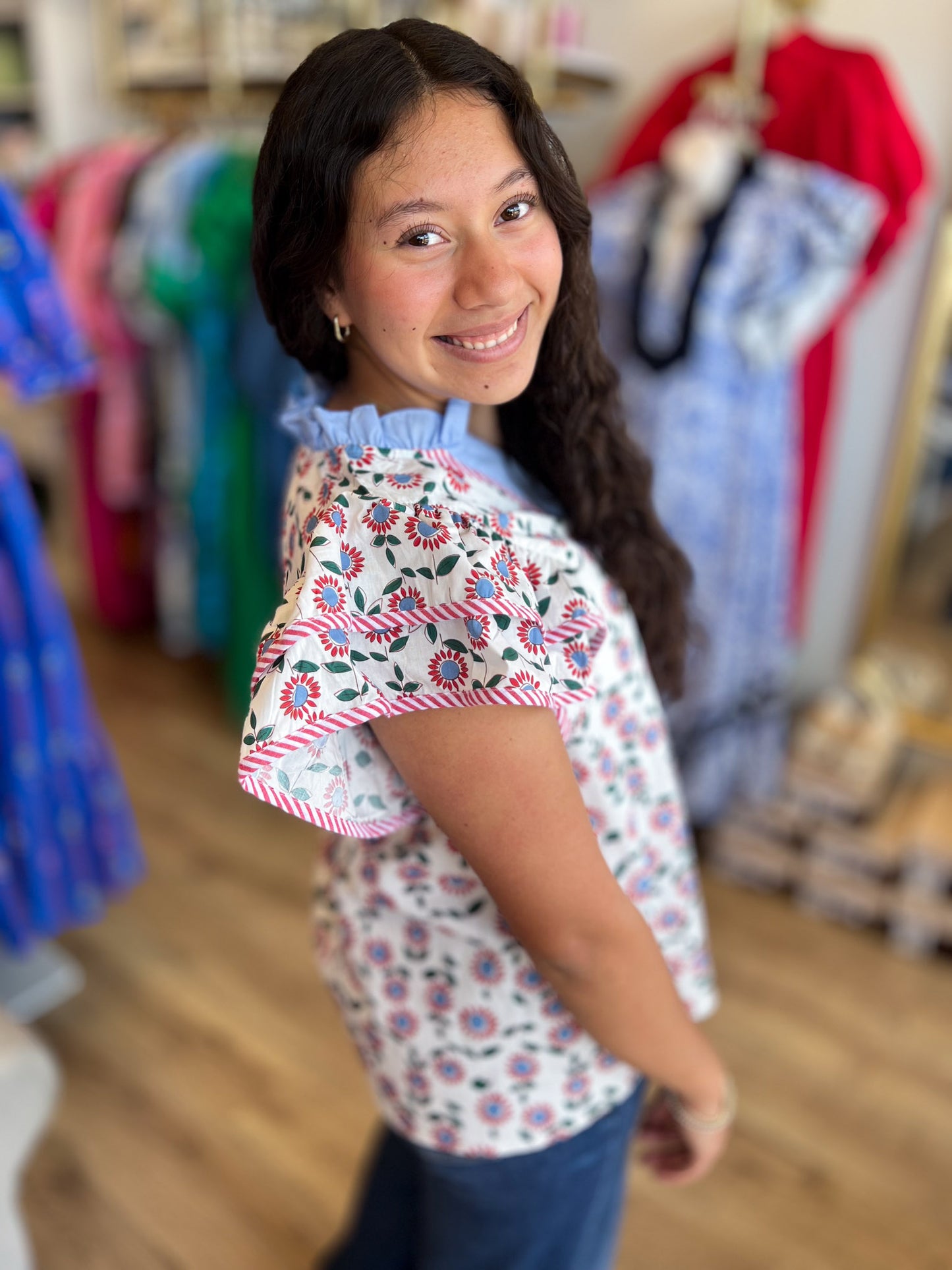 Let Freedom Ring Floral Top