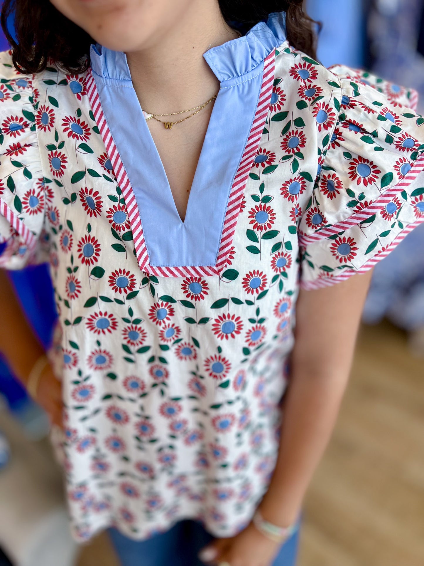 Let Freedom Ring Floral Top