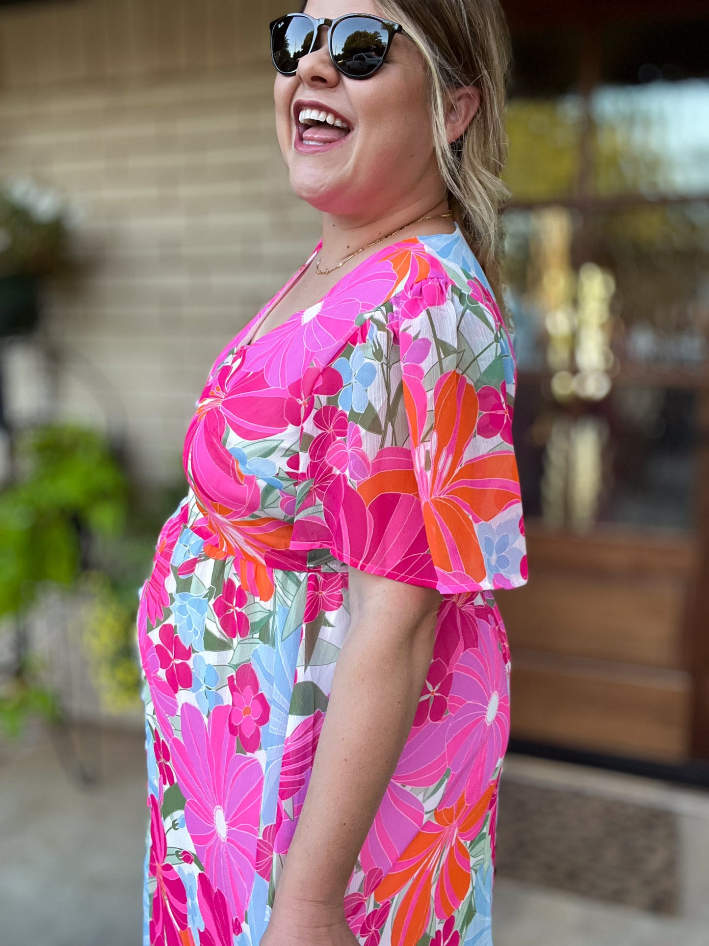 Let's Promenade Plus-Size Floral Maxi Dress