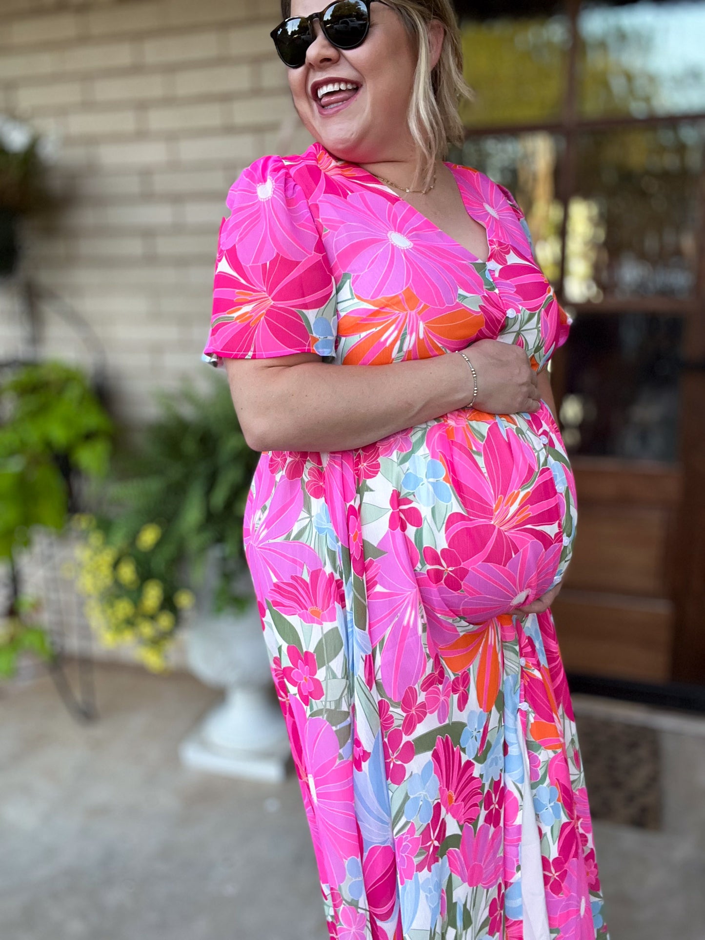 Let's Promenade Plus-Size Floral Maxi Dress