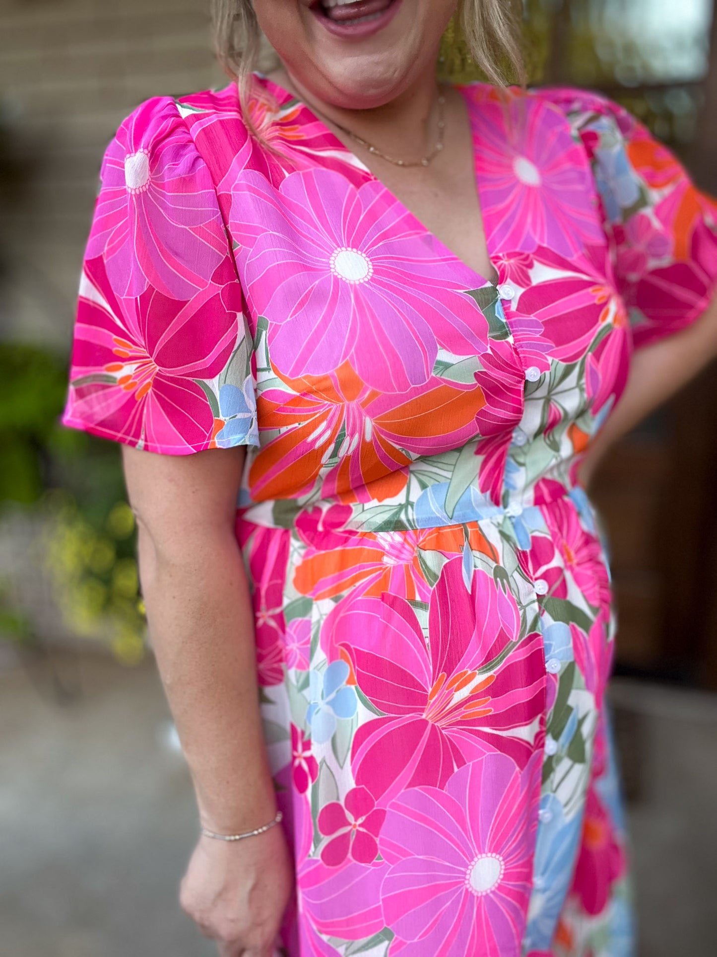 Let's Promenade Plus-Size Floral Maxi Dress
